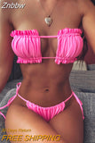 Znbbw Bikini Set Sexy Bikini 2023 Thong Biquini Push Up Swimsuit Women Micro Bikini Brazilian Bathing Suit Women Swimwear Swim