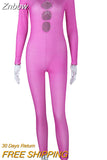 Znbbw Hollow Out Long Sleeve Ribbed Jumpsuits Women Stretch Solid Color Knitted One Piece Rompers 2023 Spring Fall Y2K Clothes