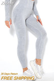Znbbw Waist Peach Hip Seamless Leggings Women's Tight Sandwash Quick Dry Running Fitness Yoga Pants Size Extra Large