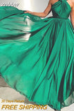 znbbw Women Fashion Pleated Hem Long Dress Elegant Gorgeous Backless Ladies Evening Dress Female Summer Halter Mesh A-Line Maxi Dress