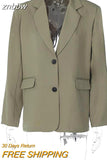 znbbw Office Ladies 2023 Autumn Spring Oversized Blazers Jacket Women Backless Loose Fashion Open Stitch Outfits Elegant Coat