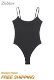 Znbbw TRAF 2023 Women Rompers Woman Suspender Slim Minimalist Style Sleeveless Jumpsuit Female Party Rompers
