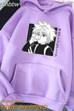 Znbbw Hunter X Hunter Hoodies Sweatshirt Killua Zoldyck Anime Manga Loose Hooded Sweatshirt Hoody Pullover Clothes