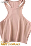 Znbbw Women Racer Back Slim Fit Rib Tank Top