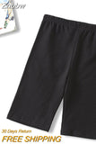 Znbbw Women's Shorts Shorts Women High Waist Female Motorcycle Shorts Solid Color Fitness Sports Casual Slim Cycling Shorts Summer
