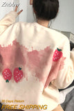 Znbbw Korean Style Graphic Print Hoodies Women Harajuku Sweet Oversized Sweatshirts Loose Casual Pullover Tops Kawaii Clothes