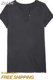 Znbbw Strass T-shirts for Women Summer Fashion Short Sleeves V Neck Tees Tops Streetwear Female Casual T-shirt Tee Shirt