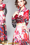 Znbbw New 2023 Spring Long Maxi Dress Women's Turn Down Neck Long Sleeve Charming Floral Print Bohemia Casual Runway Dresses