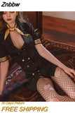 Znbbw Uniform Erotic Lingerie Sexy Costumes Flight Attendant Costume Sex Cosplay Anime Police Japanese Lingerie Role Play