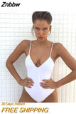 Znbbw Black 2023 Sexy One Piece Swimsuit Solid Women Swimwear Female Backless Monokini Bathing Suit XL