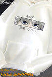 Znbbw Hunter X Hunter Hoodies Sweatshirt Killua Zoldyck Anime Manga Loose Hooded Sweatshirt Hoody Pullover Clothes