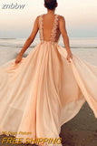 znbbw Women Fashion Pleated Hem Long Dress Elegant Gorgeous Backless Ladies Evening Dress Female Summer Halter Mesh A-Line Maxi Dress