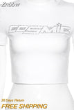 Znbbw Women Harajuku Open Back T-Shirt Long Sleeve Top Cropped Hollow Out Sexy Tshirt Bandage Backless Slim Bodycon Streetwear Knitted