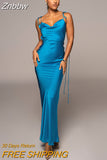 Znbbw Women Elegant Evening Party Birthday Bodycon Summer Long Dress 2023 Fall Clothing Wholesale Items For Business