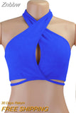 Znbbw New Women Sexy Cross Halter Tank Tops Y2K Fashion Off-the-shoulder Tie Up Crop Tops Club Party Wear Lady Backless Vest Tops