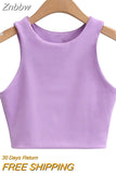 Znbbw Summer Fashion Women Sexy Slim Tops O-neck Sleeveless Double Nylon Ladies Good Quality Tank Tops 6 Colors