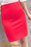 Znbbw Fashion Women Skirts Elegant Back Split Office Lady Slim Pencil Skirts Summer Stretch Hip-Wrap Mini Skirt Faldas Mujer