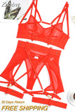 Znbbw Fancy Lingerie Delicate Bra And Panty Set Sheer Lace Outfit Luxury Bilizna Seamless Underwear Uncensored 4-Piece