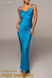 Znbbw Women Elegant Evening Party Birthday Bodycon Summer Long Dress 2023 Fall Clothing Wholesale Items For Business