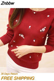 Znbbw Autumn Sweater Women Embroidery Knitted Winter Women Sweater And Pullover Female Tricot Jersey Jumper Pull Femme