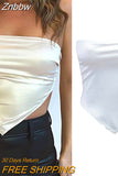 Znbbw Summer Sexy Backless Tie Up Bandage Crop Top Women Short Sleeve Vest Tee Fashion Casual Hollow Out Slim Tank Top Y2K Clothes
