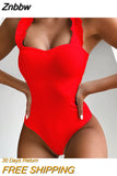 Znbbw Sexy Women One Piece Swimsuit Swimwear Female Solid Thong Bathing Suit Swimming Suits Monokini Beachwear Swimsuit