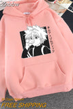 Znbbw Hunter X Hunter Hoodies Sweatshirt Killua Zoldyck Anime Manga Loose Hooded Sweatshirt Hoody Pullover men Clothes