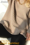 Znbbw O Neck Sweater Women 2023 Autumn Winter Warm Casual Loose Solid Pullovers Basic Soft Elegant Knitwear Jumper Sweaters