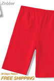 Znbbw Women's Shorts Shorts Women High Waist Female Motorcycle Shorts Solid Color Fitness Sports Casual Slim Cycling Shorts Summer