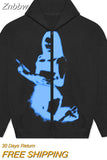 Znbbw Kawaii Graffiti Girly Print Anime Hoodie Men's Women's Korean Style Fashion Casual Street Hip Hop Gothic Sweatshirt 912