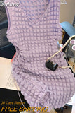znbbw Purple Plaid Bodycon Dress for Women Waist Hollow Out V- neck Night Party Super Mini Dresses 2023 Summer Vestido Party Club