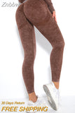 Znbbw Waist Peach Hip Seamless Leggings Women's Tight Sandwash Quick Dry Running Fitness Yoga Pants Size Extra Large