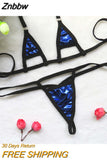Znbbw bikini Sexy swimwear women swimsuit women biquini mini bikinis Bright patent leather Solid color Hollow out Triangle Thong