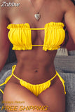 Znbbw Bikini Set Sexy Bikini 2023 Thong Biquini Push Up Swimsuit Women Micro Bikini Brazilian Bathing Suit Women Swimwear Swim