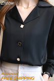 Znbbw Sleeve Black White Blouse Tops Blouse Women Blusas Mujer De Moda 2023 V-neck Chiffon Blouse Shirt Blouses Femme Blusas E447