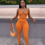 znbbw Summer Clubwear Bodycon Jumpsuits Women Romper Backless Ribbed Sleeveless Jumpsuit Female Black Grey Sexy Outfits Women