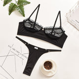 Znbbw Ruffle Lace Lingerie Sexy Women's Underwear Transparent Short Skin Care Kits Sexy Lace Bra Brief Sets Erotic Intimate