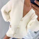 Znbbw Autumn Winter Green Cardigan Oversized Women Long Sleeve Button Casual Y2k Loose Knitted Sweater Fashion Streetwear