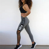 Znbbw Women leggings Pink Letter Print Hollow Out Leggings High  Waist Patchwork Female Fitness Leggings Sportswear Leggings