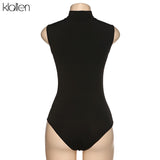 Znbbw black sexy skinny female bodysuits 2023 summer fashion beach casual vacation hollw out sleeveless low cut bodysuit lady