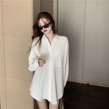 Znbbw Oversized Blue Shirts Womens Spring Autumn Blouses Fashion OL Blusa Tops Casual Solid Long Sleeve White Shirt Oversize