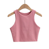 Znbbw Summer Fashion Women Sexy Slim Tops O-neck Sleeveless Double Nylon Ladies Good Quality Tank Tops 6 Colors