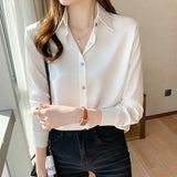 Znbbw Blouses Femme Long Sleeve Green White Blouse Women Tops Blouse Women Blusas Mujer De Moda 2023 Chiffon Blouse Shirt E678