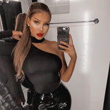 Znbbw Sexy Bodycon Bodysuit Long Sleeve Square winter spring solid bodycon casual long sleeve body Jumpsuits Women Body Top