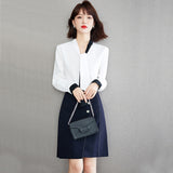 Znbbw Office Lady OL Style Skirts High Waist A-Line Skirts Women Simple Navy Casual Mini Skirts With Buttons Faldas Mujer 2023