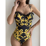 Znbbw Cut Swimwear 2023 Women One Piece Swimsuit Female Push Up Bathing Suit High Waist Swimming Suits For Women Solid Monokini