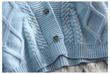 Znbbw Vintage Short Cardigan Knitted Sweater Women 2023 Autumn Winter Long Sleeve Solid Sweaters Coat & Jackets Women