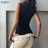 Znbbw black sexy skinny female bodysuits 2023 summer fashion beach casual vacation hollw out sleeveless low cut bodysuit lady