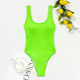 Znbbw 2023 Sexy Women One Piece Swimsuit Solid Swimwear Female Backless Brazilian Monokini Bodysuit Bathing Suit Swimming Suit