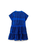 Znbbw TRAF 2023 Summer Round Neck Embroidered Short Dress Lazy Short Sleeve Dress V-neck Design Women Dress